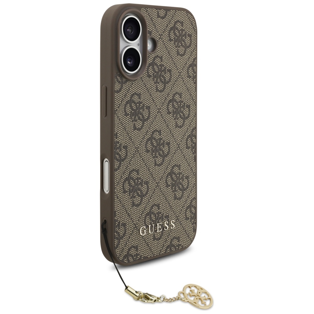 iTok webáruház - Guess Guess 4G Charms Collection MagSafe tok iPhone 17-hez (barna) 3 Guess 4G Charms Collection MagSafe case for iPhone 17 (barna)