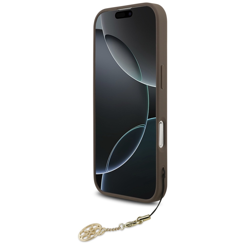 iTok webáruház - Guess Guess 4G Charms Collection MagSafe tok iPhone 17-hez (barna) 4 Guess 4G Charms Collection MagSafe case for iPhone 17 (barna)