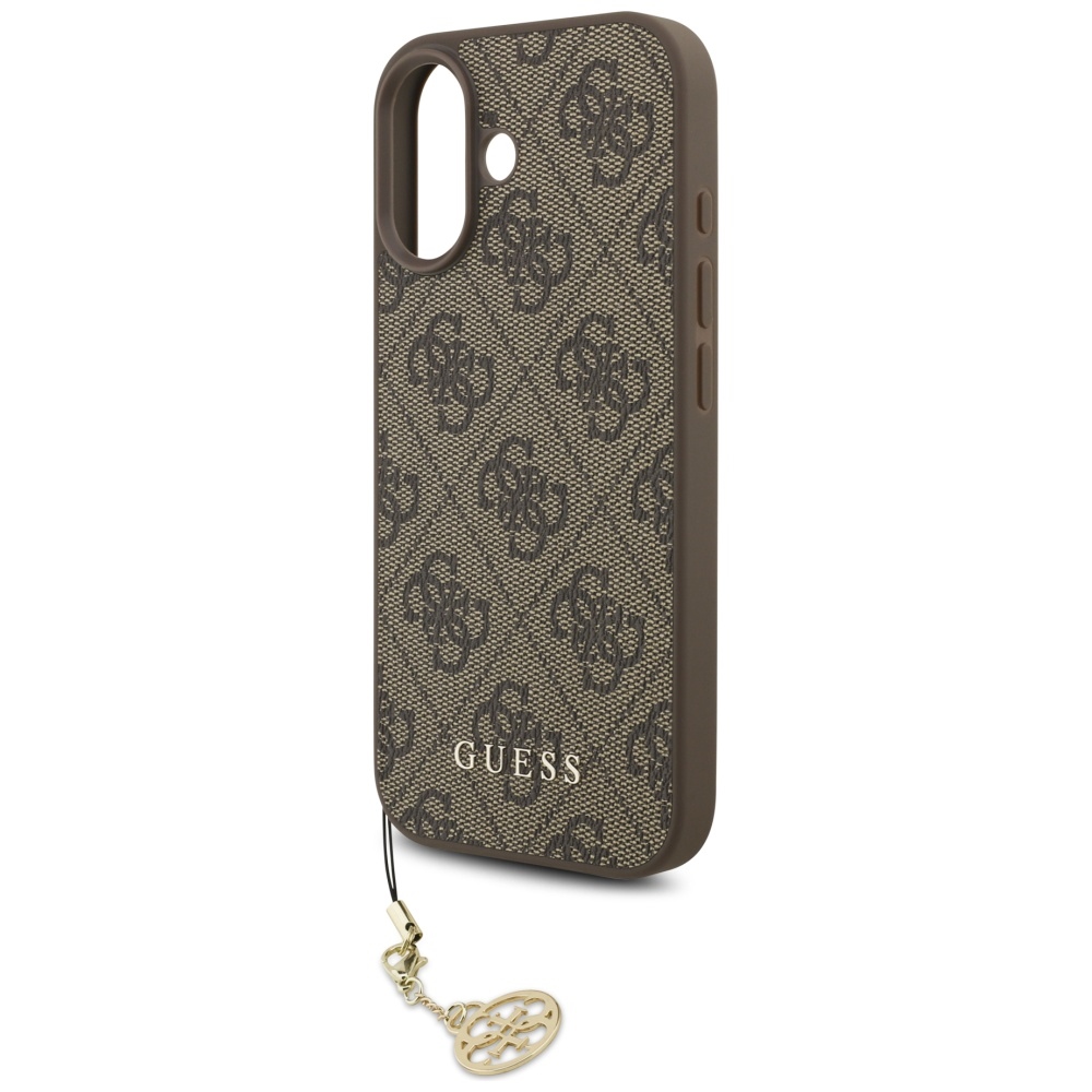 iTok webáruház - Guess Guess 4G Charms Collection MagSafe tok iPhone 17-hez (barna) 5 Guess 4G Charms Collection MagSafe case for iPhone 17 (barna)