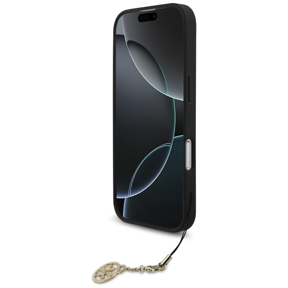 iTok webáruház - Guess Guess 4G Charms Collection MagSafe tok iPhone 17-hez (fekete) 4 Guess 4G Charms Collection MagSafe case for iPhone 17 (fekete)
