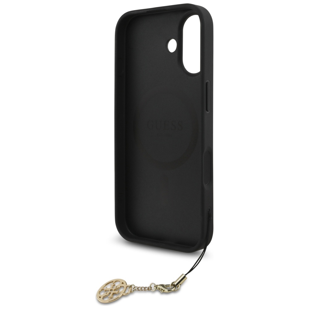 iTok webáruház - Guess Guess 4G Charms Collection MagSafe tok iPhone 17-hez (fekete) 6 Guess 4G Charms Collection MagSafe case for iPhone 17 (fekete)
