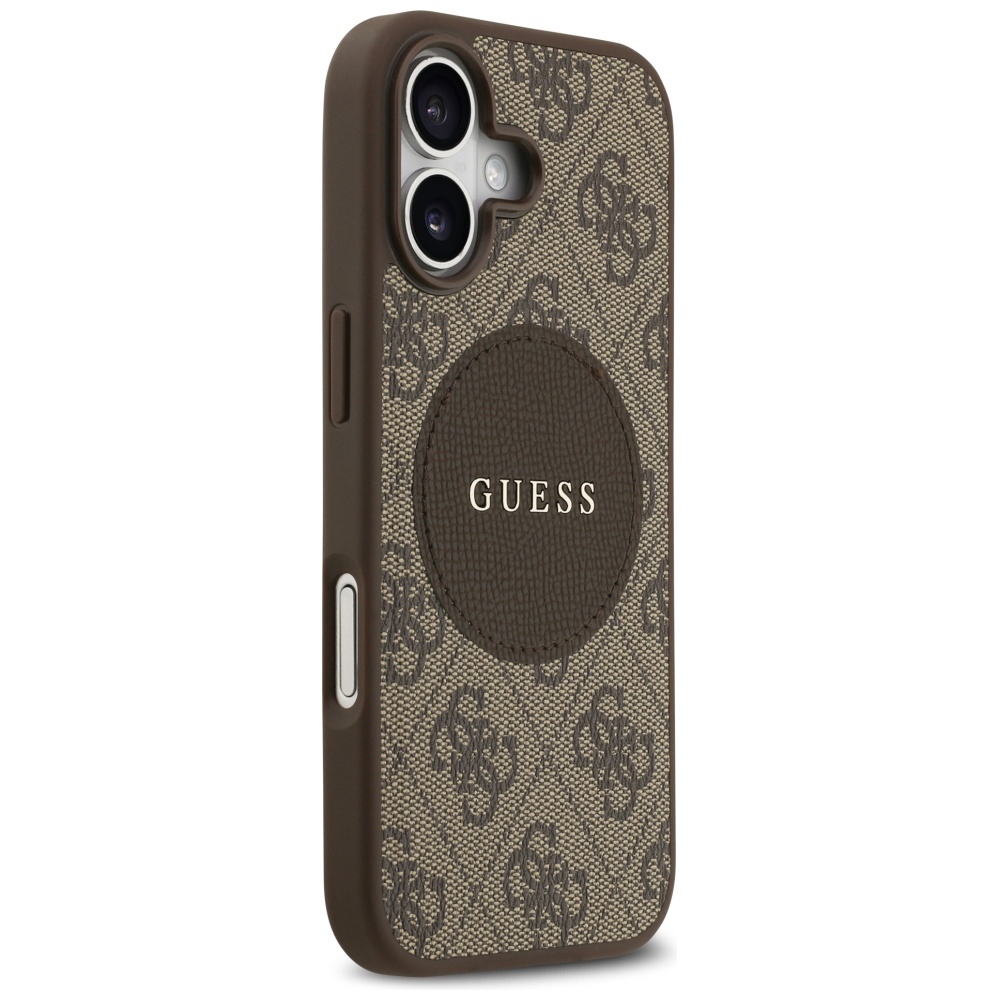 iTok webáruház - Guess Guess 4G Circle Classic Logo MagSafe tok iPhone 17-hez (barna) 4 Guess 4G Circle Classic Logo MagSafe case for iPhone 17 (barna)