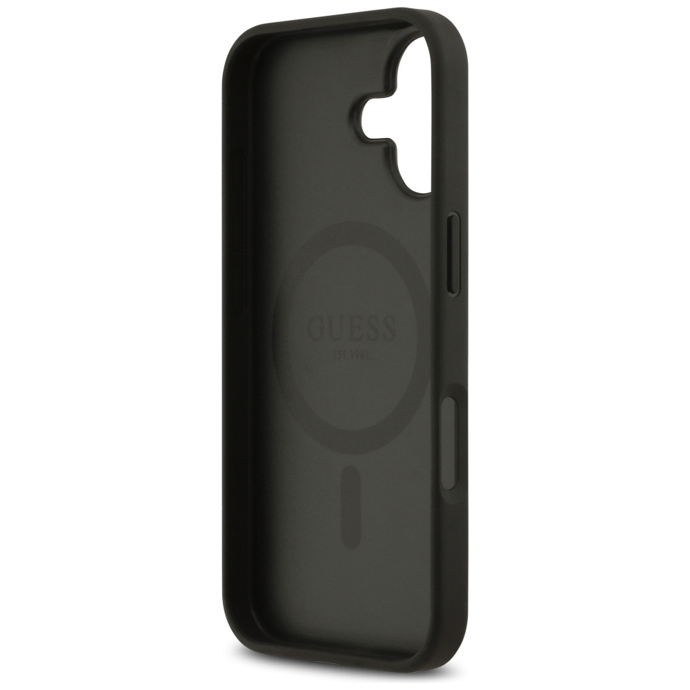 iTok webáruház - Guess Guess 4G Circle Classic Logo MagSafe tok iPhone 17-hez (fekete) 7 Guess 4G Circle Classic Logo MagSafe case for iPhone 17 (fekete)