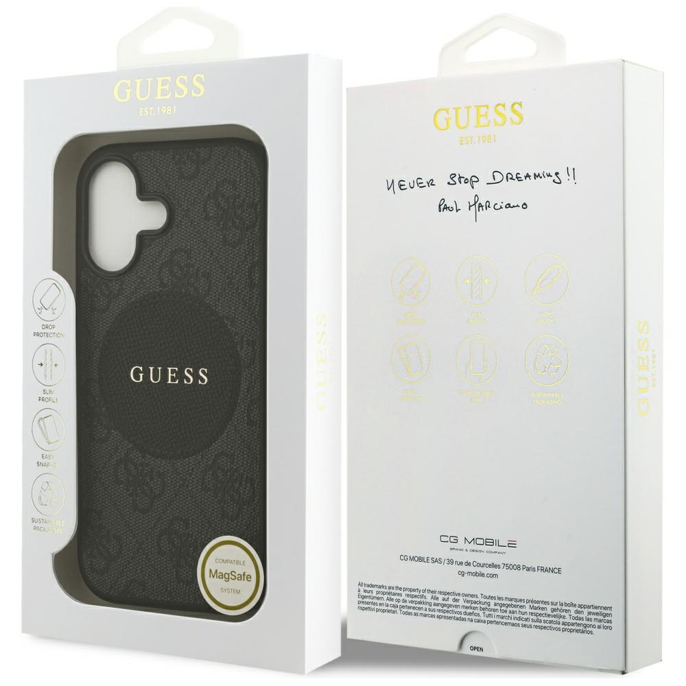 iTok webáruház - Guess Guess 4G Circle Classic Logo MagSafe tok iPhone 17-hez (fekete) 8 Guess 4G Circle Classic Logo MagSafe case for iPhone 17 (fekete)