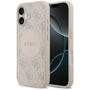 Guess 4G Circle Classic Logo MagSafe tok iPhone 17 készülékhez (rózsaszín)