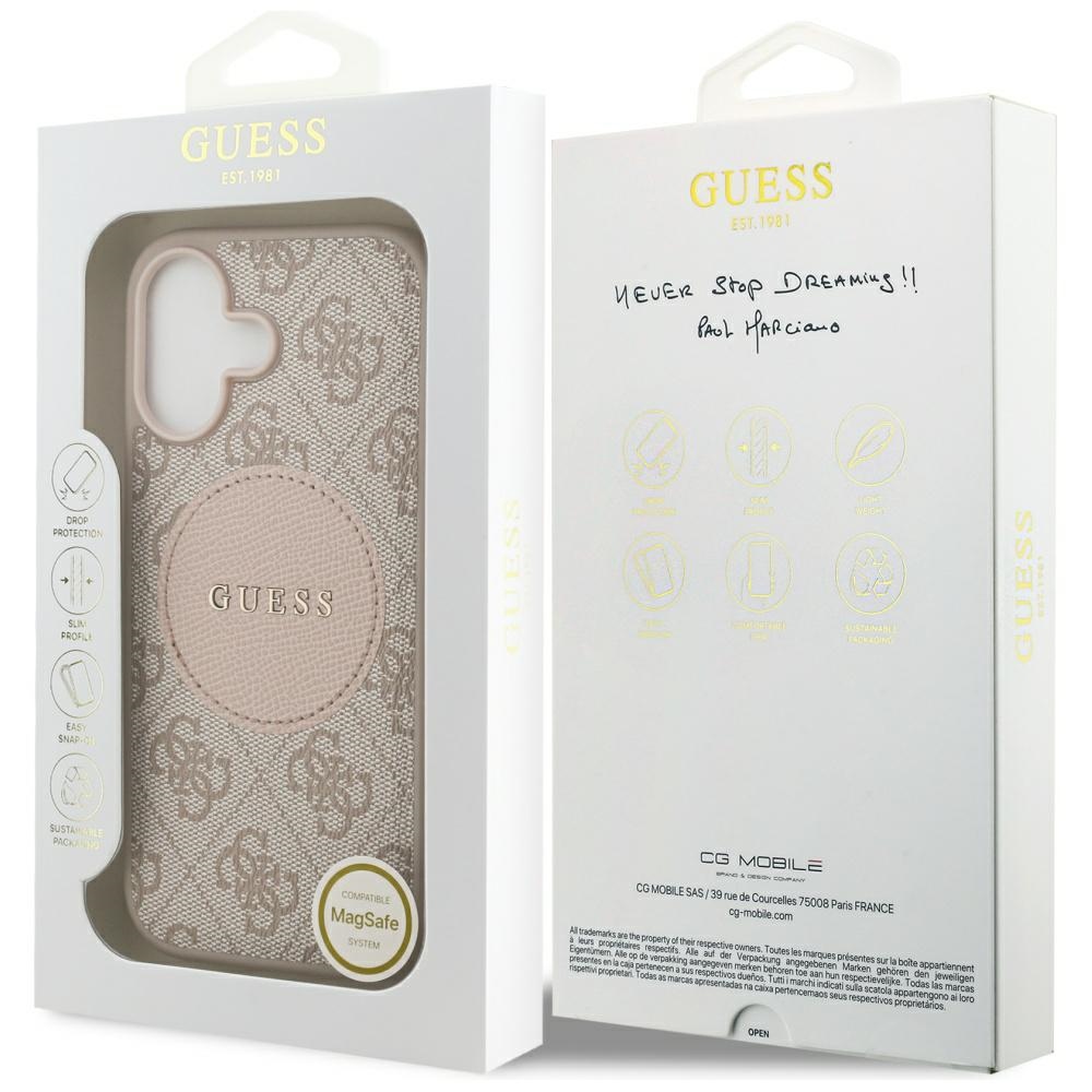 iTok webáruház - Guess Guess 4G Circle Classic Logo MagSafe tok iPhone 17 készülékhez (rózsaszín) 8 Guess 4G Circle Classic Logo MagSafe Case for iPhone 17 (rózsaszín)