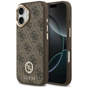 Guess 4G Strass Logo MagSafe tok iPhone 17-hez (barna)