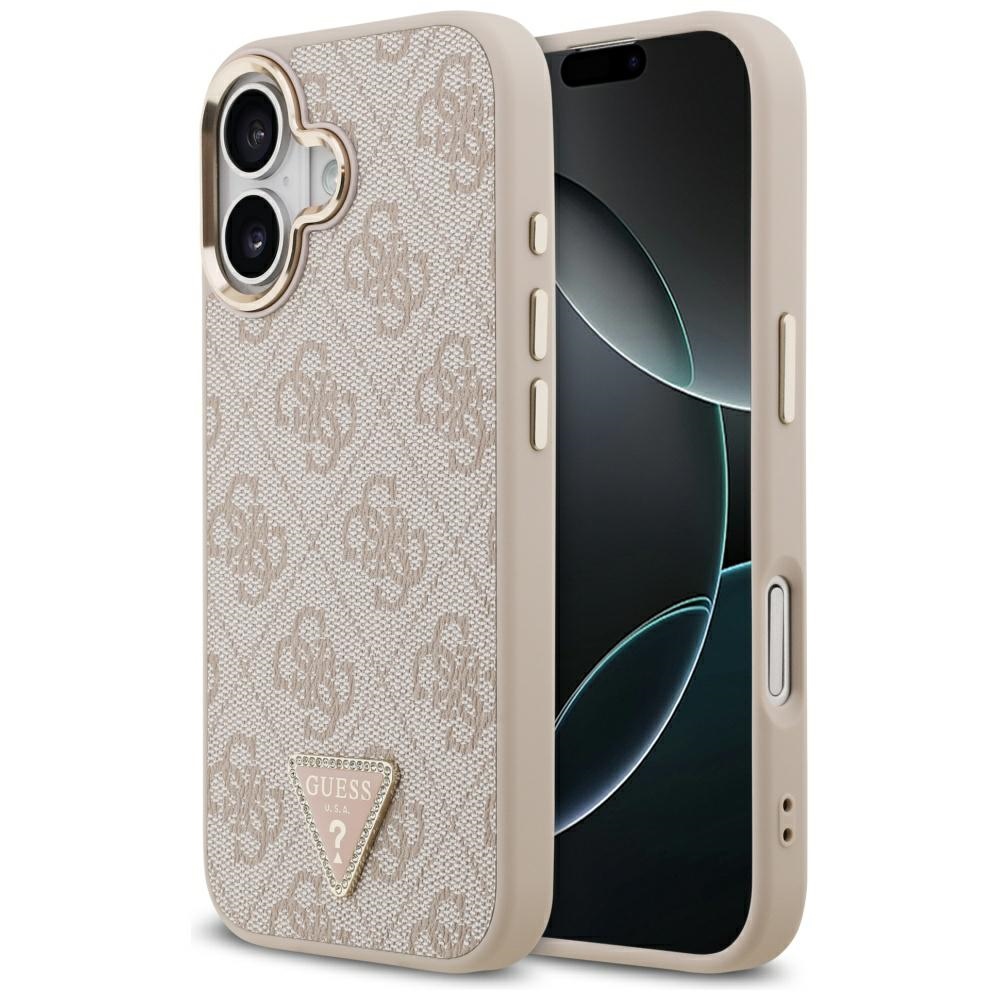 iTok webáruház - Guess Guess 4G Triangle Logo MagSafe tok iPhone 17-hez (rozéarany) 1 Guess 4G Triangle Logo MagSafe Case for iPhone 17 (rozéarany)