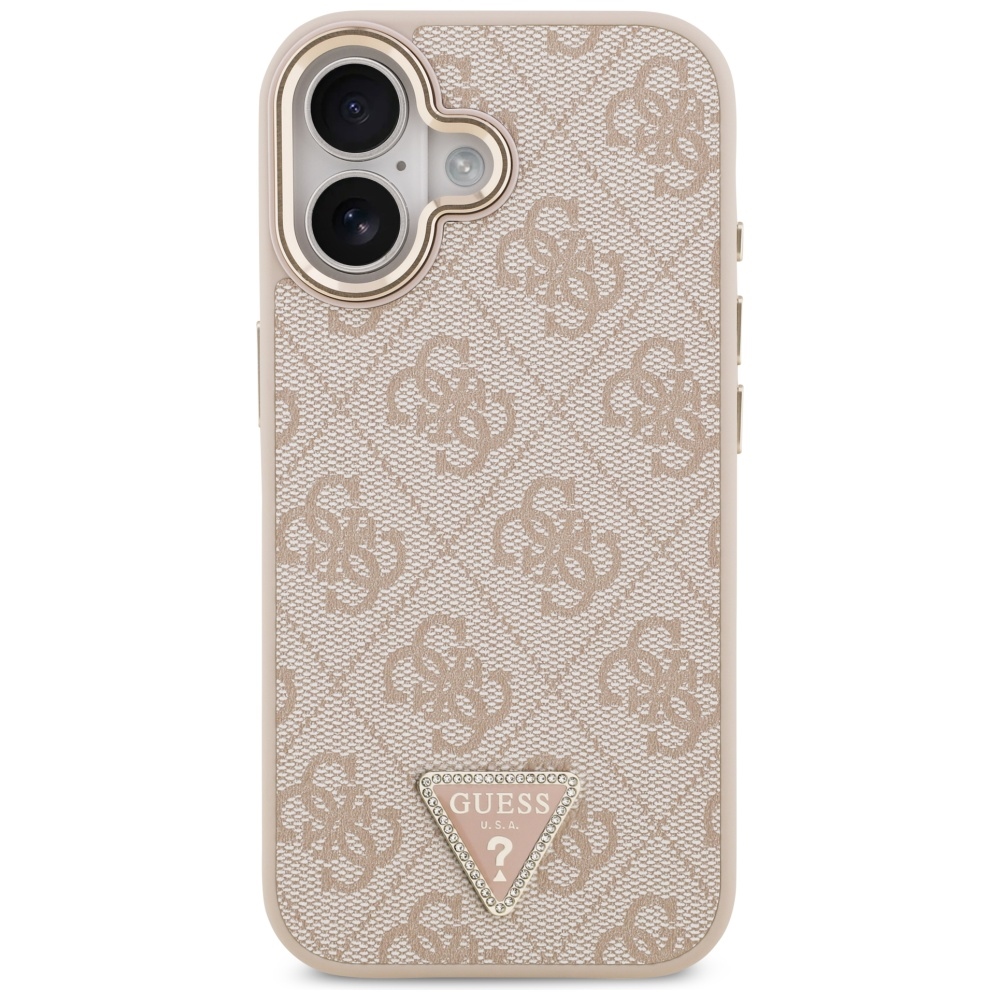 iTok webáruház - Guess Guess 4G Triangle Logo MagSafe tok iPhone 17-hez (rozéarany) 3 Guess 4G Triangle Logo MagSafe Case for iPhone 17 (rozéarany)
