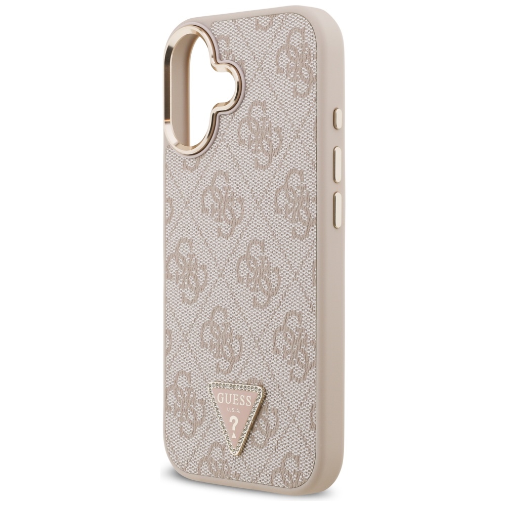 iTok webáruház - Guess Guess 4G Triangle Logo MagSafe tok iPhone 17-hez (rozéarany) 6 Guess 4G Triangle Logo MagSafe Case for iPhone 17 (rozéarany)