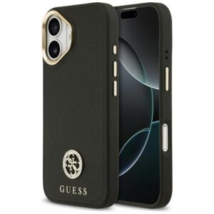 Guess Grained Strass Logo MagSafe case for iPhone 17 (fekete)