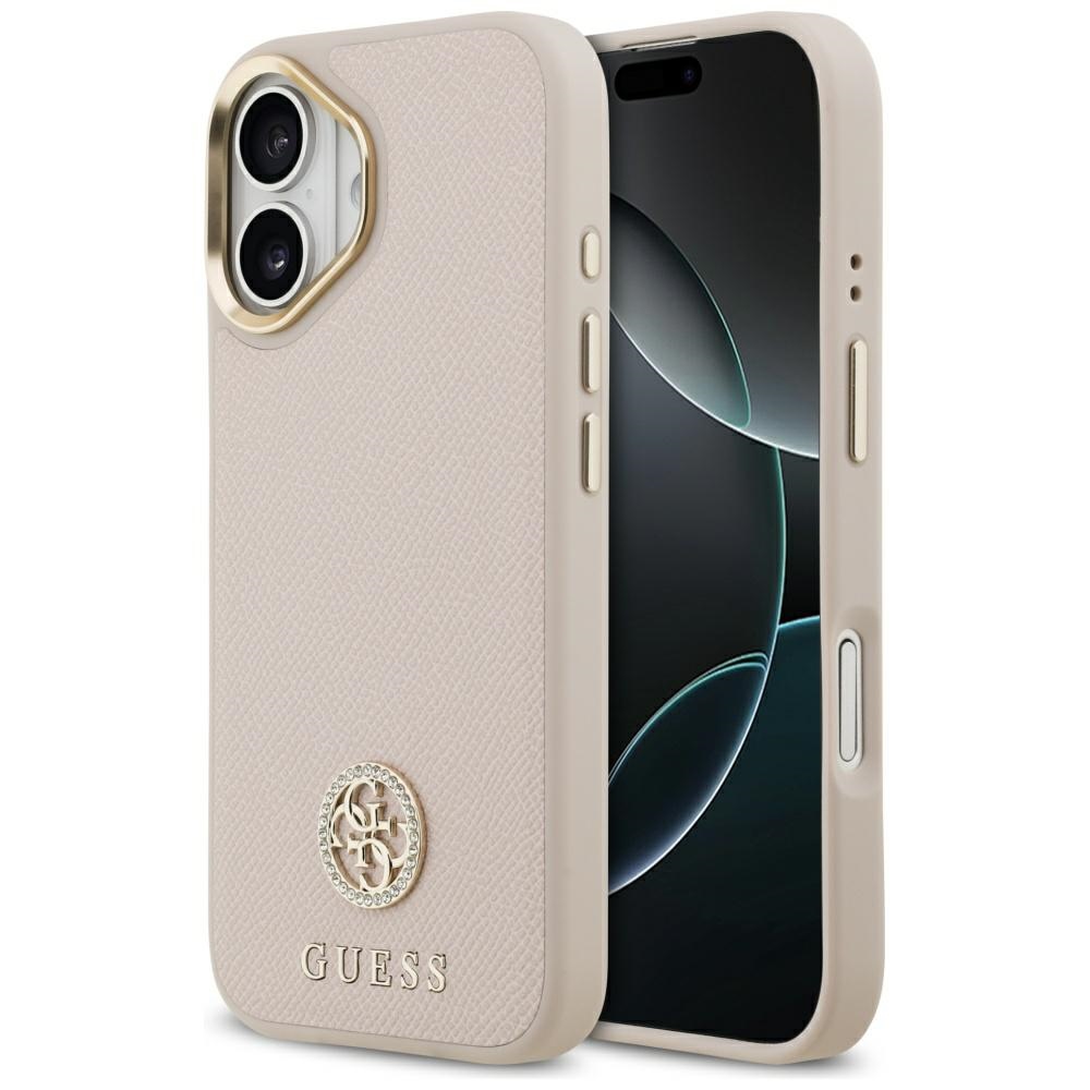 iTok webáruház - Guess Guess Grained Strass Logo MagSafe tok iPhone 17 (rózsaszín) 1 Guess Grained Strass Logo MagSafe case for iPhone 17 (rózsaszín)