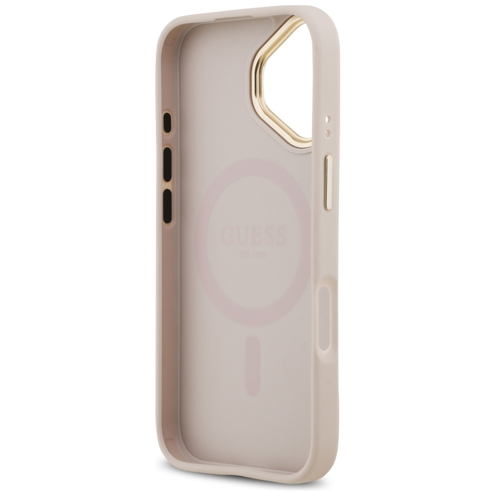 iTok webáruház - Guess Guess Grained Strass Logo MagSafe tok iPhone 17 (rózsaszín) 7 Guess Grained Strass Logo MagSafe case for iPhone 17 (rózsaszín)