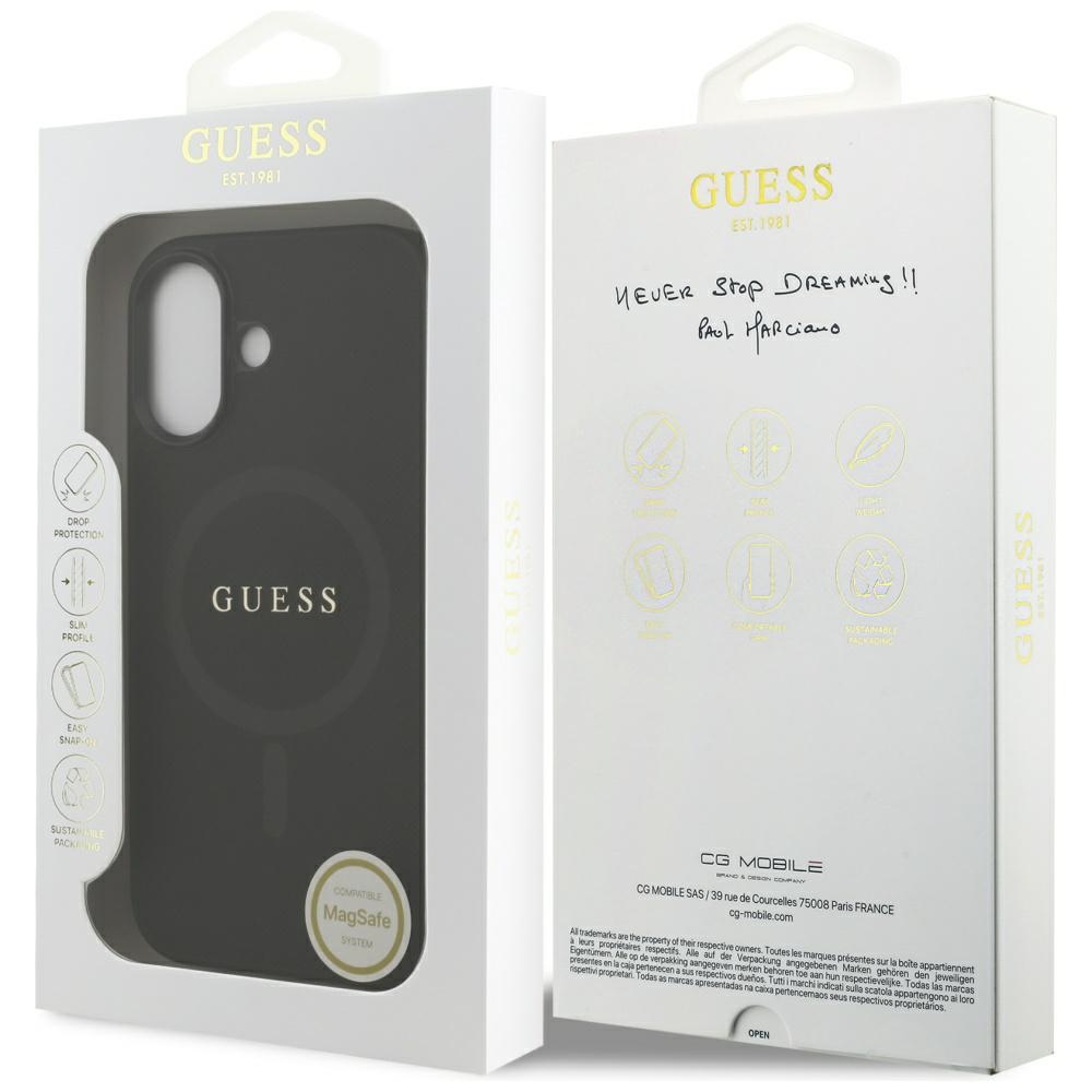 iTok webáruház - Guess Guess Saffiano Classic Logo MagSafe tok iPhone 17-hez (fekete) 8 Guess Saffiano Classic Logo MagSafe case for iPhone 17 (fekete)