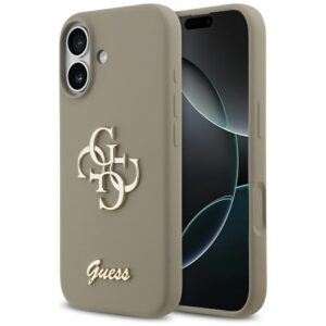 Guess Big 4G Script szilikon tok iPhone 17 készülékhez (barna)