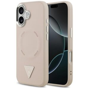 Guess Triangle Logo MagSafe tok iPhone 17-hez (rózsaszín)