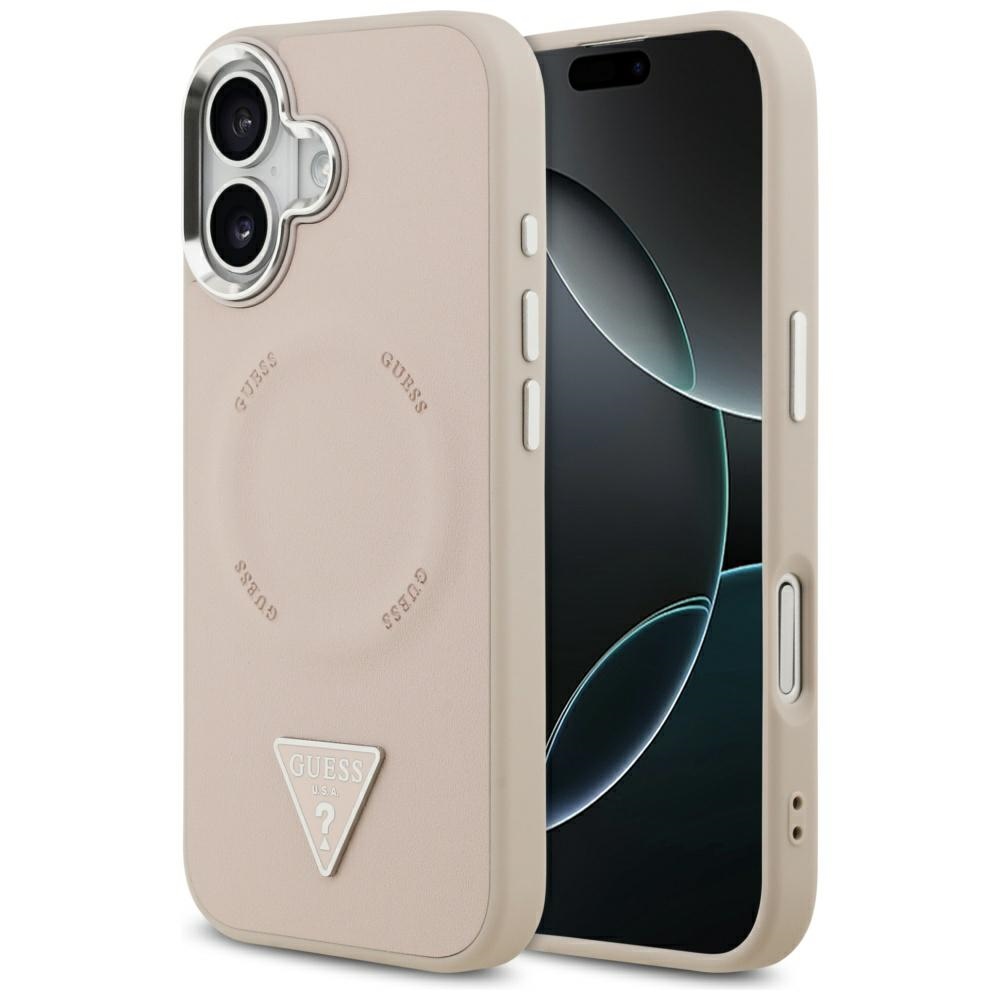 iTok webáruház - Guess Guess Triangle Logo MagSafe tok iPhone 17-hez (rózsaszín) 1 Guess Triangle Logo MagSafe case for iPhone 17 (rózsaszín)