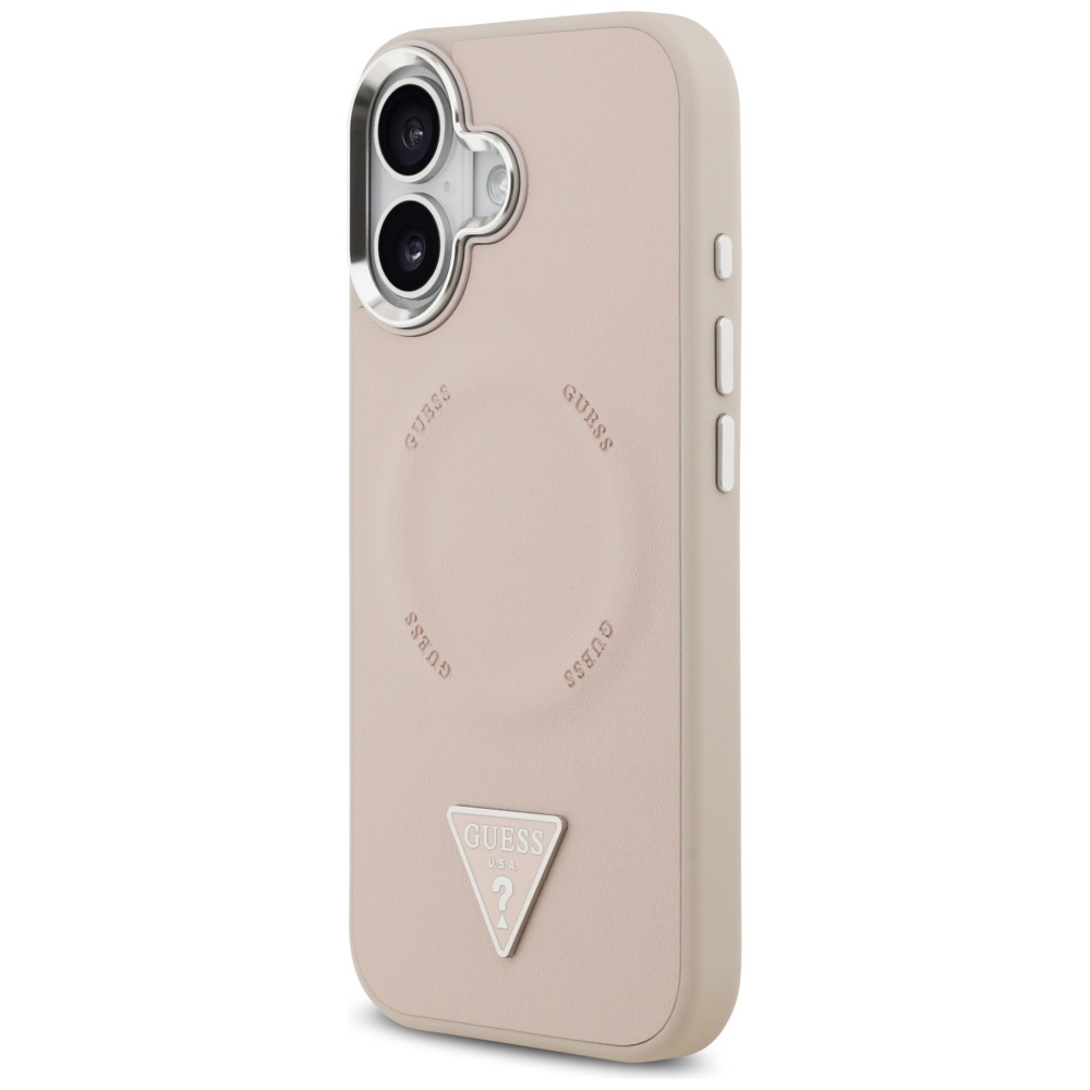 iTok webáruház - Guess Guess Triangle Logo MagSafe tok iPhone 17-hez (rózsaszín) 2 Guess Triangle Logo MagSafe case for iPhone 17 (rózsaszín)