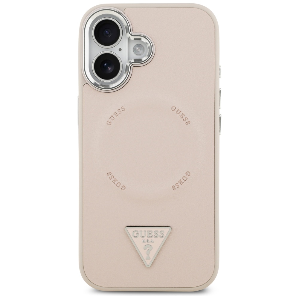 iTok webáruház - Guess Guess Triangle Logo MagSafe tok iPhone 17-hez (rózsaszín) 3 Guess Triangle Logo MagSafe case for iPhone 17 (rózsaszín)