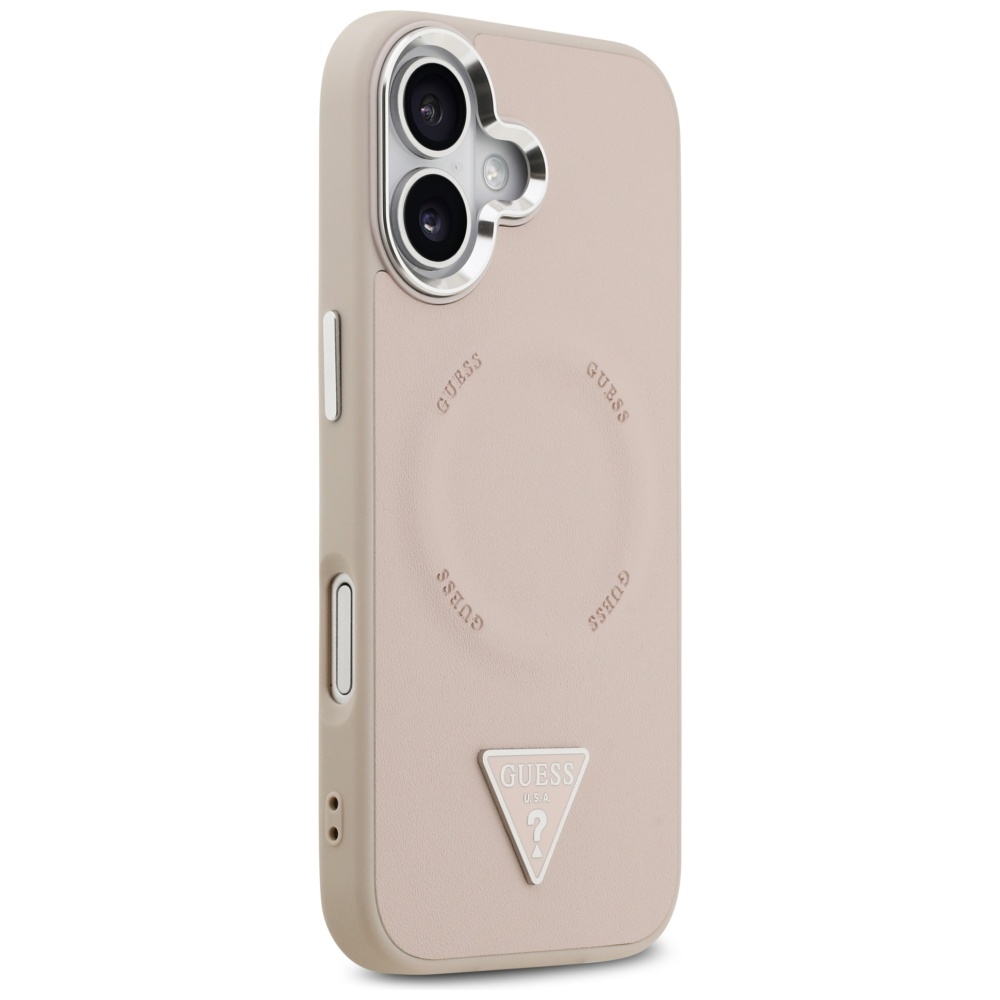 iTok webáruház - Guess Guess Triangle Logo MagSafe tok iPhone 17-hez (rózsaszín) 4 Guess Triangle Logo MagSafe case for iPhone 17 (rózsaszín)