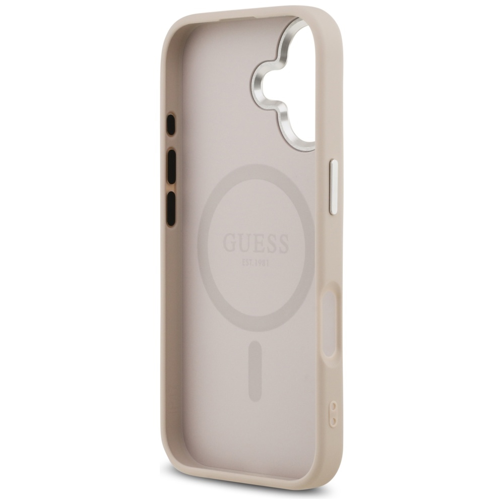 iTok webáruház - Guess Guess Triangle Logo MagSafe tok iPhone 17-hez (rózsaszín) 7 Guess Triangle Logo MagSafe case for iPhone 17 (rózsaszín)