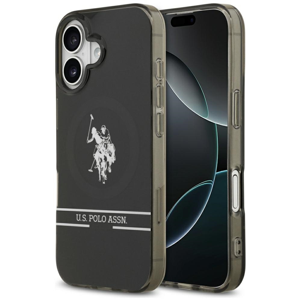 iTok webáruház - US Polo DH and Bottom Stripe Logo MagSafe iPhone 17 tok (fekete) 1 US Polo DH and Bottom Stripe Logo MagSafe iPhone 17 Case (fekete)