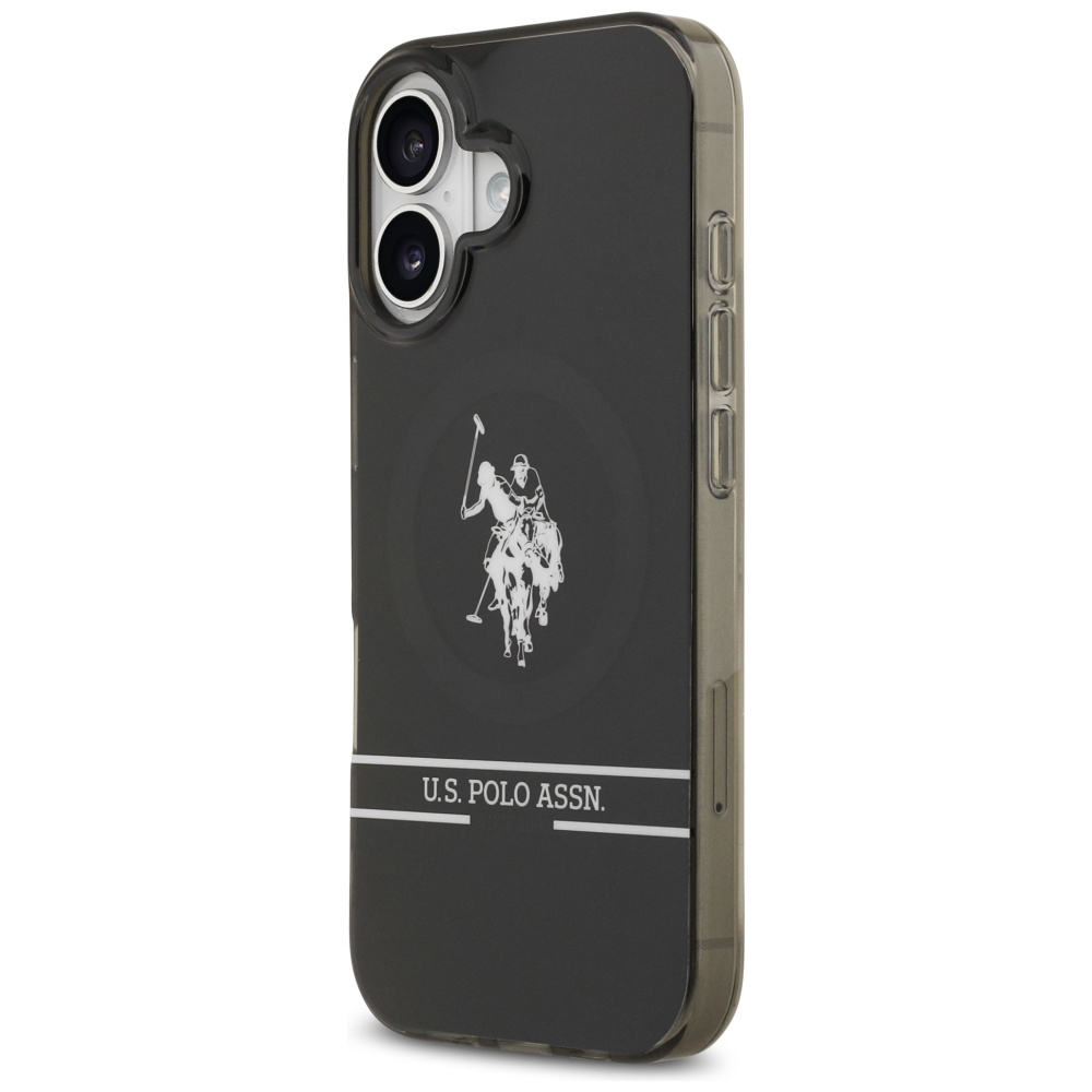 iTok webáruház - US Polo DH and Bottom Stripe Logo MagSafe iPhone 17 tok (fekete) 2 US Polo DH and Bottom Stripe Logo MagSafe iPhone 17 Case (fekete)