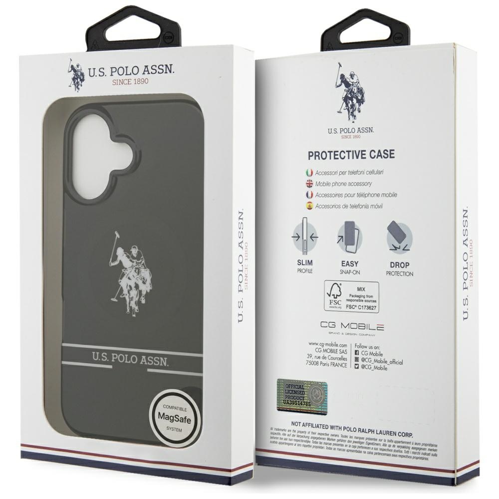 iTok webáruház - US Polo DH and Bottom Stripe Logo MagSafe iPhone 17 tok (fekete) 8 US Polo DH and Bottom Stripe Logo MagSafe iPhone 17 Case (fekete)