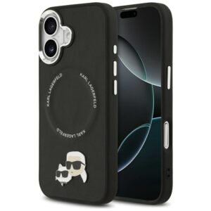 Karl Lagerfeld Karl & Choupette Pins MagSafe Case for iPhone 17 (fekete)