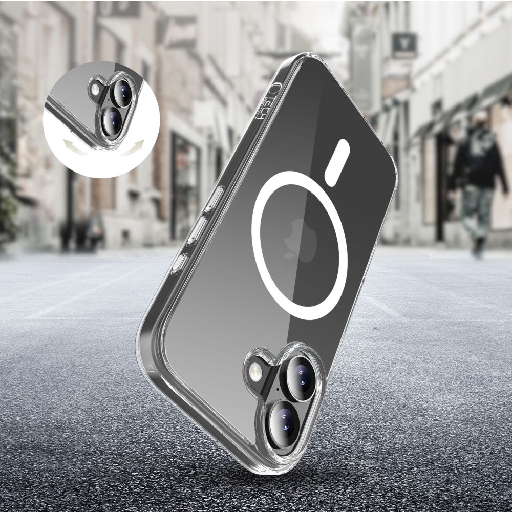 iTok webáruház - Tech-Protect Tech-Protect Flexair Hybrid CC MagSafe tok iPhone 17-hez (átlátszó) 5 Tech-Protect Flexair Hybrid CC MagSafe Case for iPhone 17 (átlátszó)