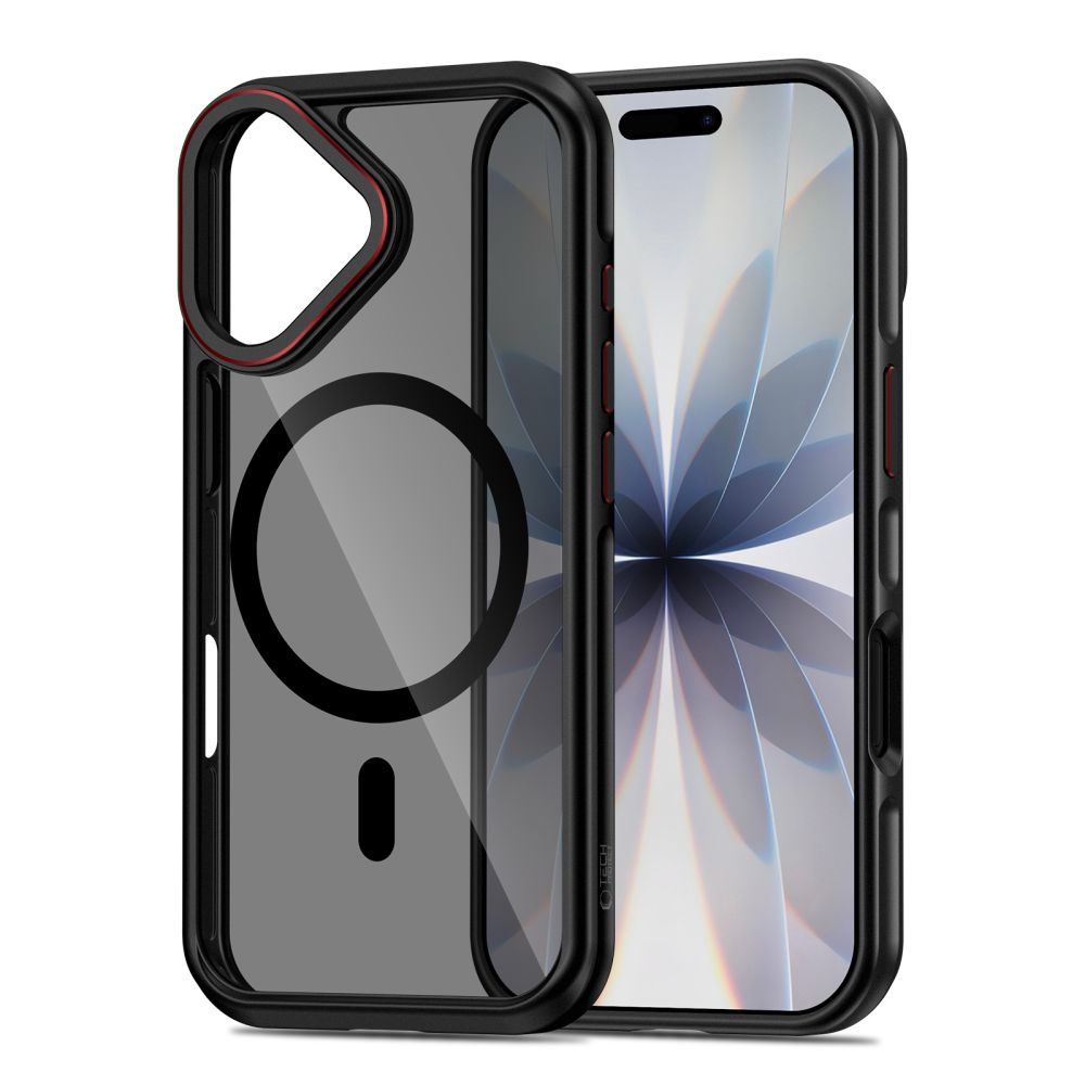 iTok webáruház - Tech-Protect Tech-Protect MagHybrid MagSafe tok iPhone 17 készülékhez (fekete-piros) 2 Tech-Protect MagHybrid MagSafe Case for iPhone 17 (fekete-piros)