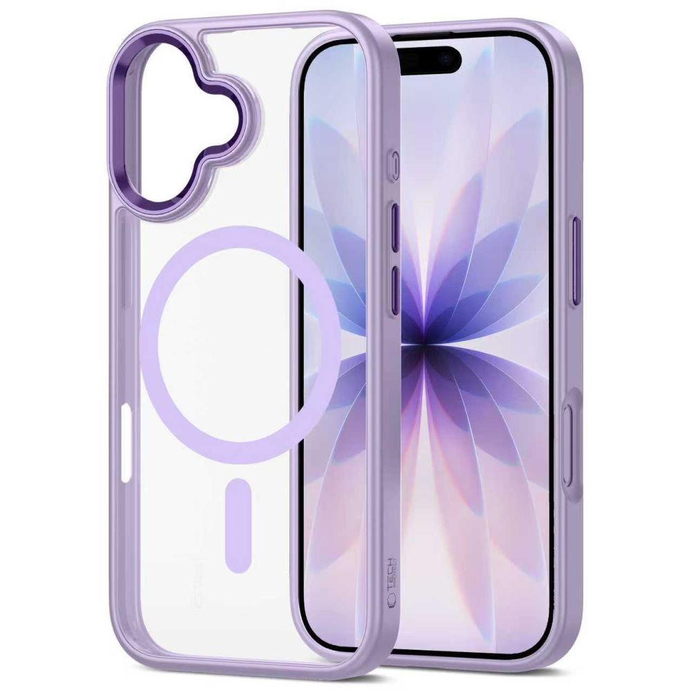 iTok webáruház - Tech-Protect Tech-Protect MagMat MagSafe tok iPhone 17 készülékhez (átlátszó lila) 3 Tech-Protect MagMat MagSafe Case for iPhone 17 (átlátszó lila)