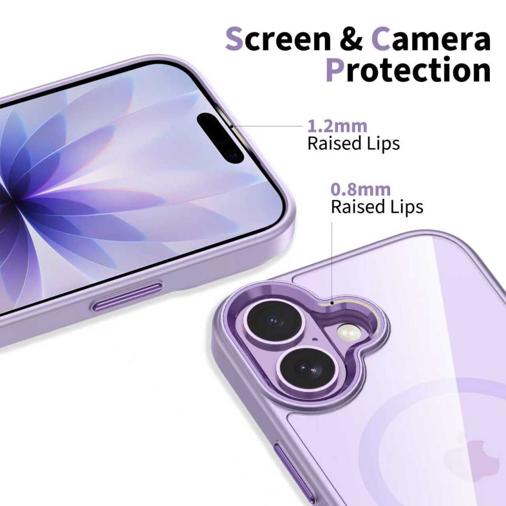 iTok webáruház - Tech-Protect Tech-Protect MagMat MagSafe tok iPhone 17 készülékhez (átlátszó lila) 5 Tech-Protect MagMat MagSafe Case for iPhone 17 (átlátszó lila)