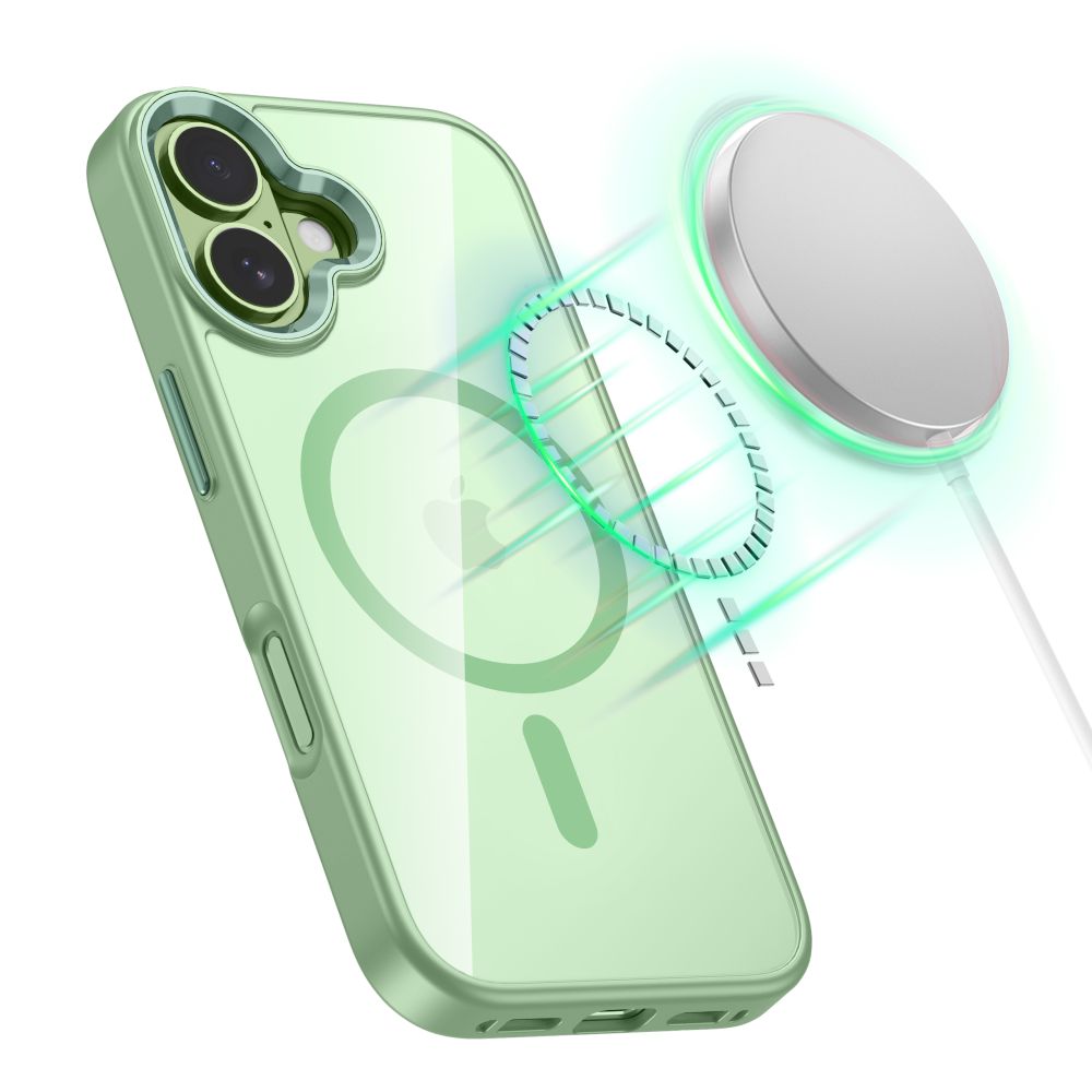 iTok webáruház - Tech-Protect Tech-Protect MagMat MagSafe tok iPhone 17 készülékhez (átlátszó zöld) 4 Tech-Protect MagMat MagSafe Case for iPhone 17 (átlátszó zöld)