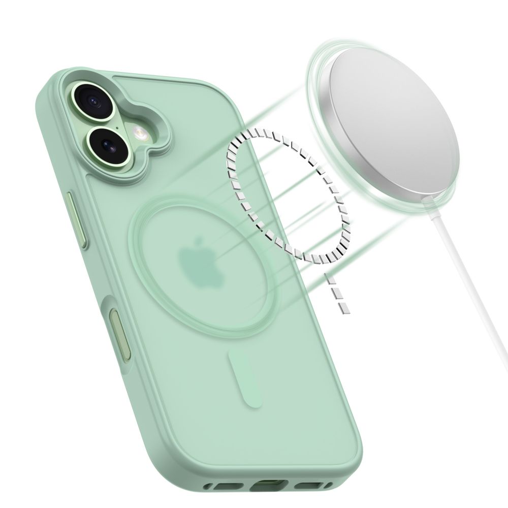 iTok webáruház - Tech-Protect Tech-Protect MagMat MagSafe tok iPhone 17 készülékhez (átlátszó zöld) 4 Tech-Protect MagMat MagSafe Case for iPhone 17 (átlátszó zöld)