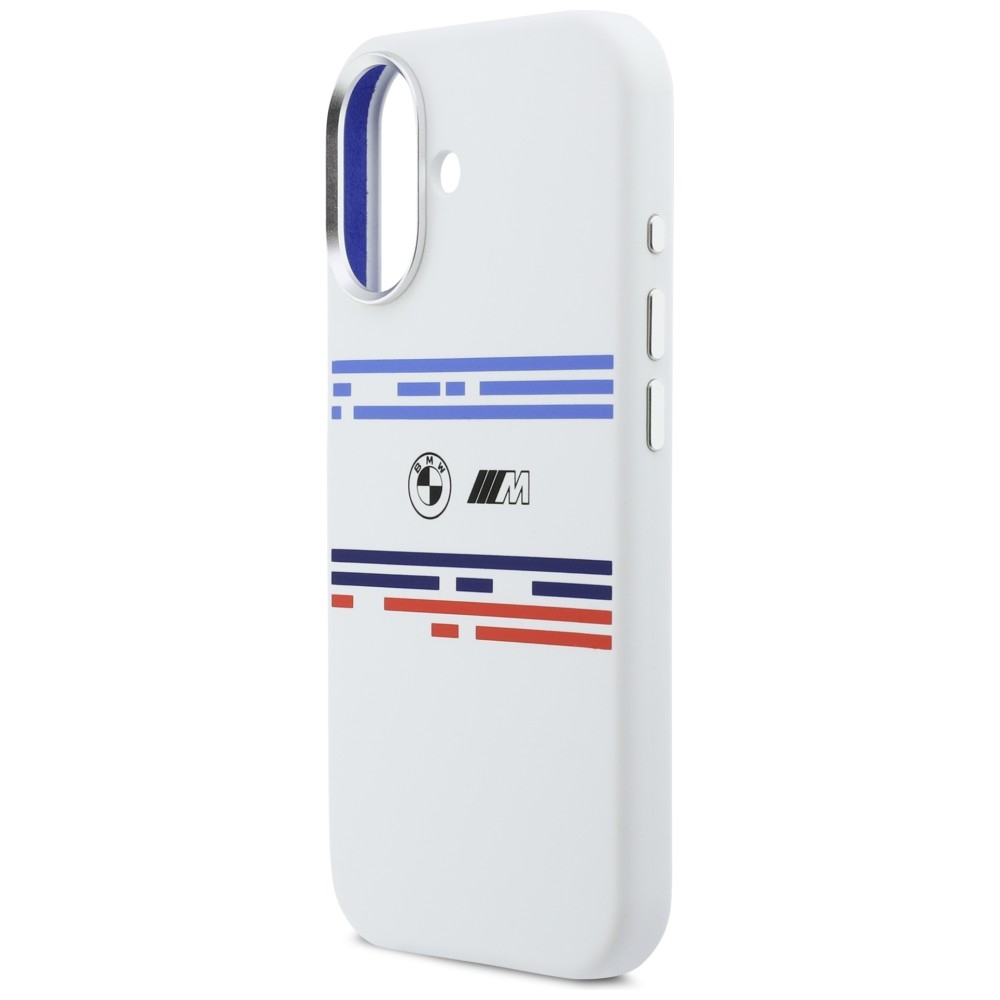 iTok webáruház - BMW BMW M Silicon Horizontal Line MagSafe tok iPhone 17-hez (fehér) 6 BMW M Silicon Horizontal Line MagSafe Case for iPhone 17 (fehér)