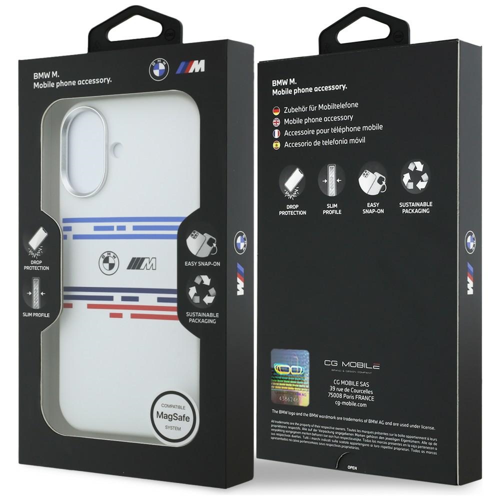 iTok webáruház - BMW BMW M Silicon Horizontal Line MagSafe tok iPhone 17-hez (fehér) 8 BMW M Silicon Horizontal Line MagSafe Case for iPhone 17 (fehér)
