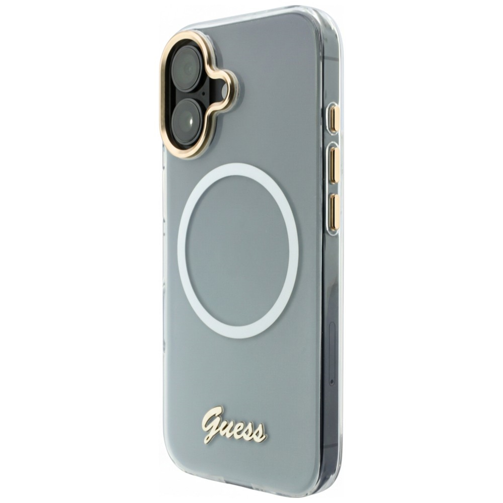 iTok webáruház - Guess Guess IML Gradient Script Metal MagSafe tok iPhone 17-hez (fehér) 2 Guess IML Gradient Script Metal MagSafe Case for iPhone 17 (fehér)