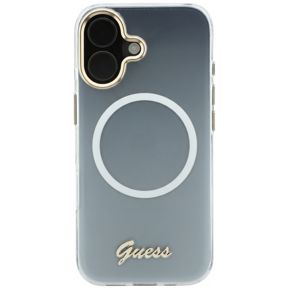 iTok webáruház - Guess Guess IML Gradient Script Metal MagSafe tok iPhone 17-hez (fehér) 3 Guess IML Gradient Script Metal MagSafe Case for iPhone 17 (fehér)
