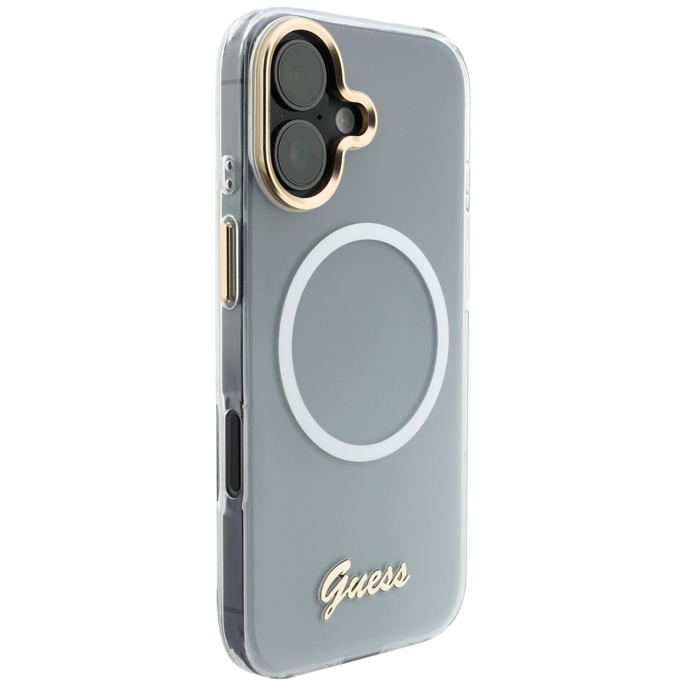 iTok webáruház - Guess Guess IML Gradient Script Metal MagSafe tok iPhone 17-hez (fehér) 4 Guess IML Gradient Script Metal MagSafe Case for iPhone 17 (fehér)