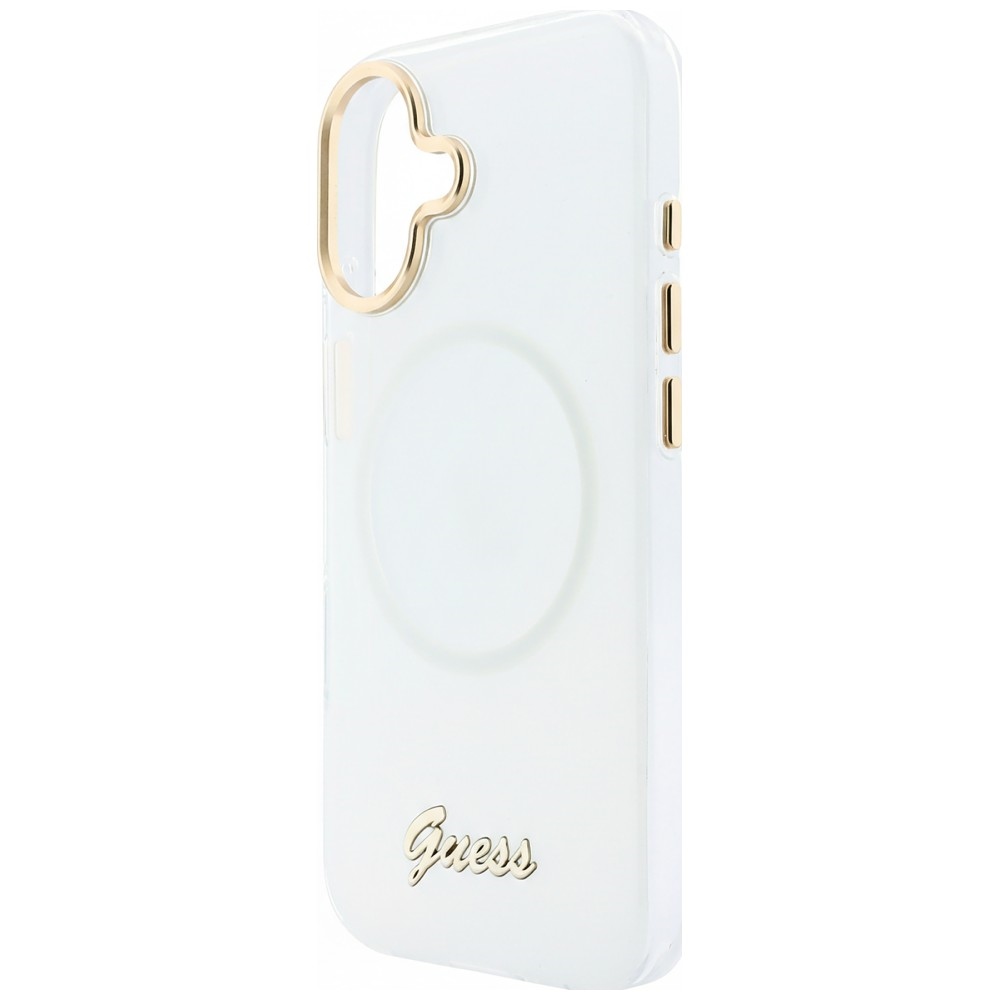 iTok webáruház - Guess Guess IML Gradient Script Metal MagSafe tok iPhone 17-hez (fehér) 6 Guess IML Gradient Script Metal MagSafe Case for iPhone 17 (fehér)