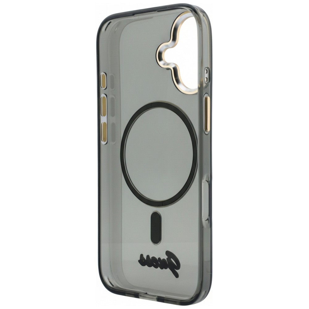iTok webáruház - Guess Guess IML Script Metal MagSafe tok iPhone 17-hez (fekete) 7 Guess IML Script Metal MagSafe Case for iPhone 17 (fekete)