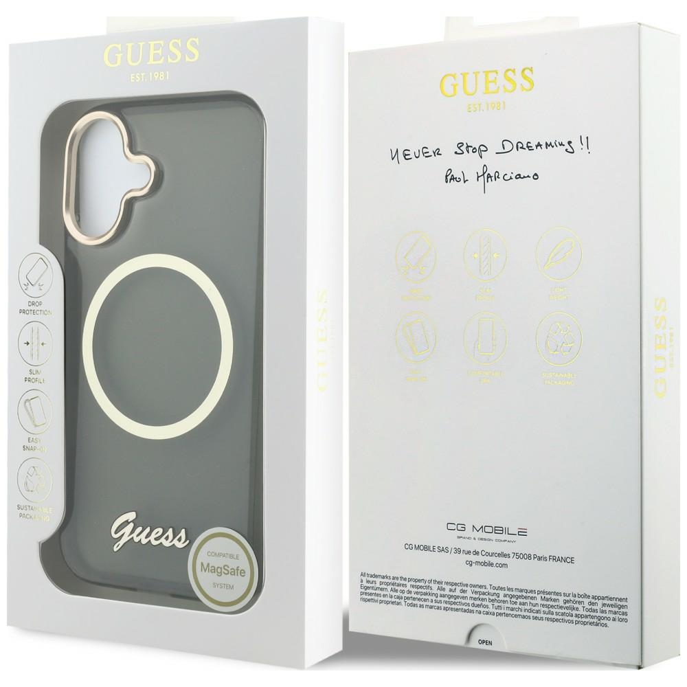 iTok webáruház - Guess Guess IML Script Metal MagSafe tok iPhone 17-hez (fekete) 8 Guess IML Script Metal MagSafe Case for iPhone 17 (fekete)