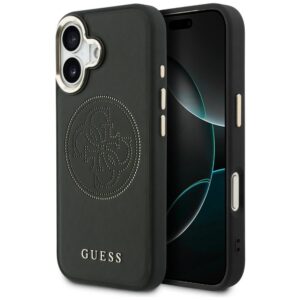 Guess Perforated 4G MagSafe tok iPhone 17-hez (fekete)