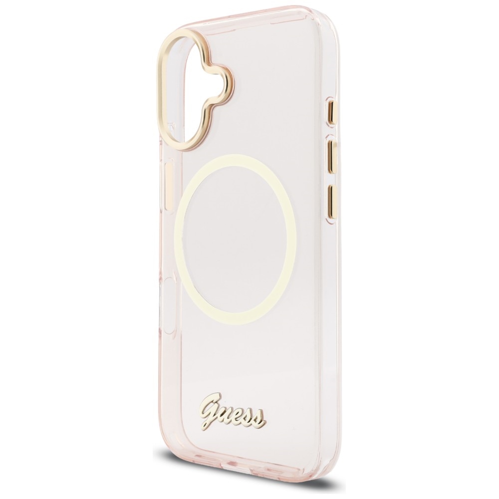 iTok webáruház - Guess Guess IML Script Metal MagSafe tok iPhone 17-hez (rózsaszín) 6 Guess IML Script Metal MagSafe Case for iPhone 17 (rózsaszín)