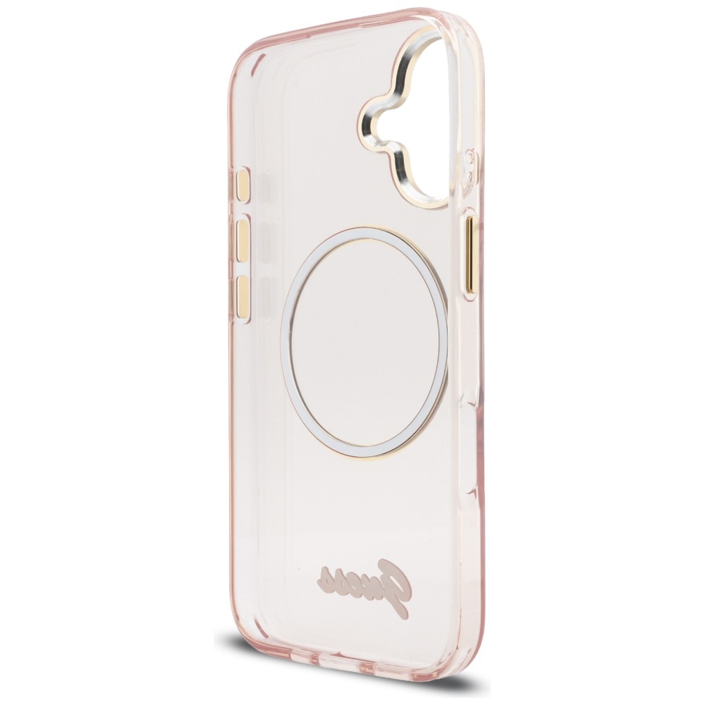 iTok webáruház - Guess Guess IML Script Metal MagSafe tok iPhone 17-hez (rózsaszín) 7 Guess IML Script Metal MagSafe Case for iPhone 17 (rózsaszín)