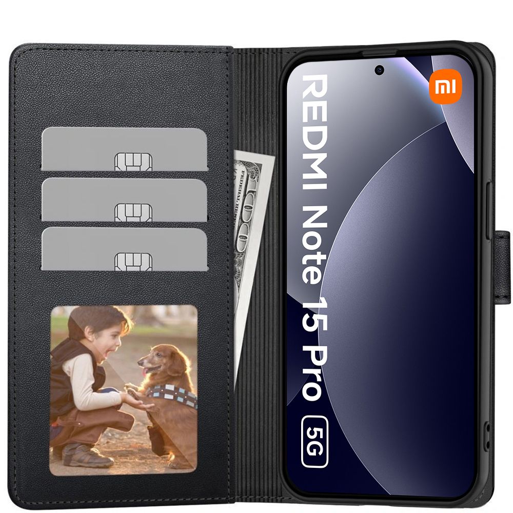 iTok webáruház - Tech-Protect Tech-Protect Wallet tok Xiaomi Redmi Note 15 Pro 5G (fekete) 2 Tech-Protect Wallet Case for Xiaomi Redmi Note 15 Pro 5G (fekete)