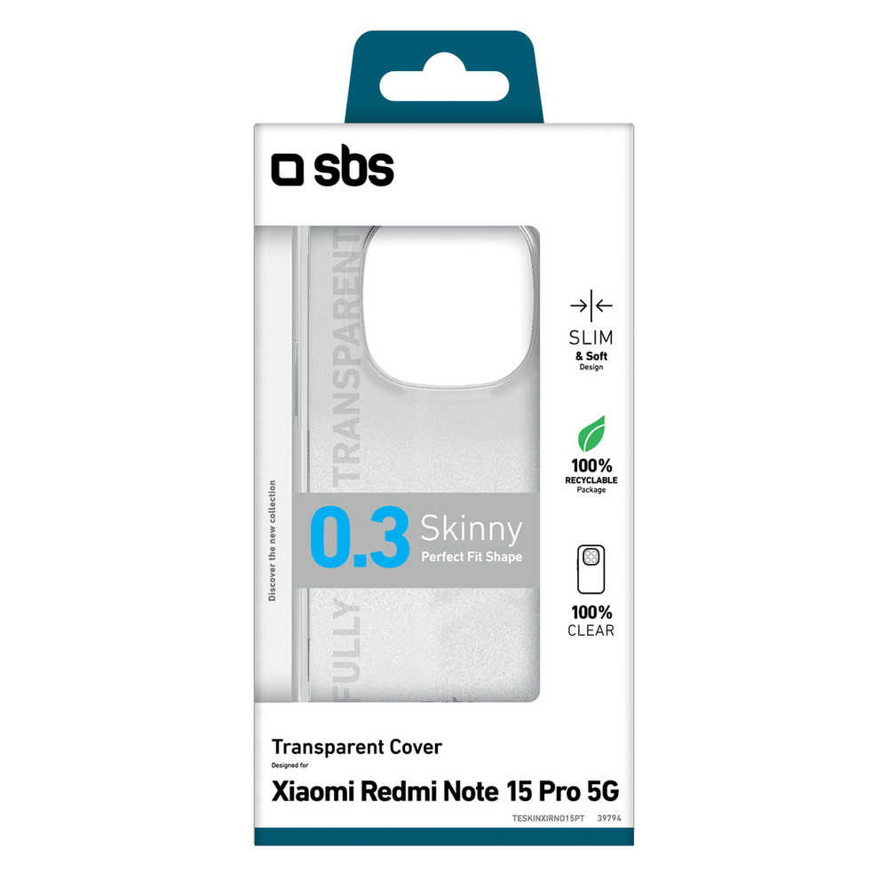 iTok webáruház - SBS SBS Skinny Cover tok Xiaomi Redmi Note 15 Pro készülékhez (átlátszó) 2 SBS Skinny Cover for Xiaomi Redmi Note 15 Pro (átlátszó)