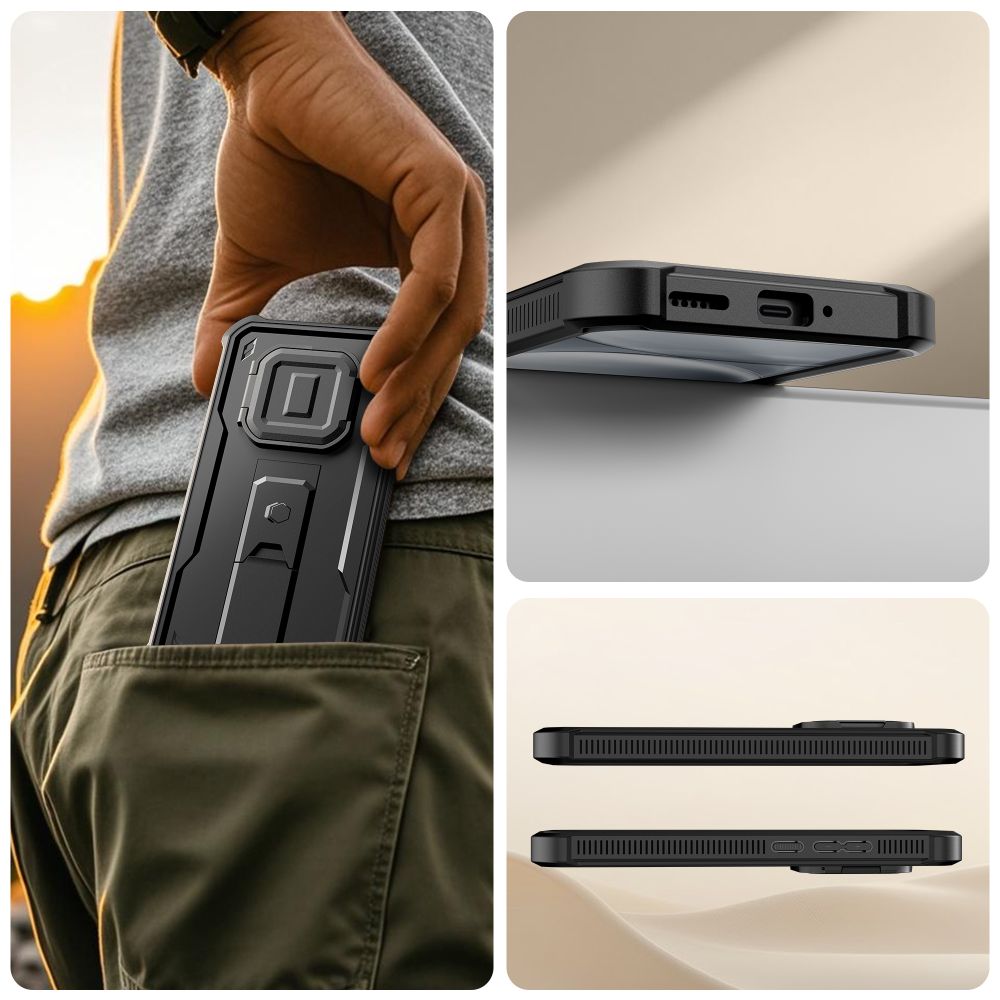 iTok webáruház - Tech-Protect Tech-Protect Kevlar Cam+ 2 részes tok Xiaomi Redmi Note 15 Pro 5G készülékhez (fekete) 2 Tech-Protect Kevlar Cam+ 2-set case for Xiaomi Redmi Note 15 Pro 5G (fekete)