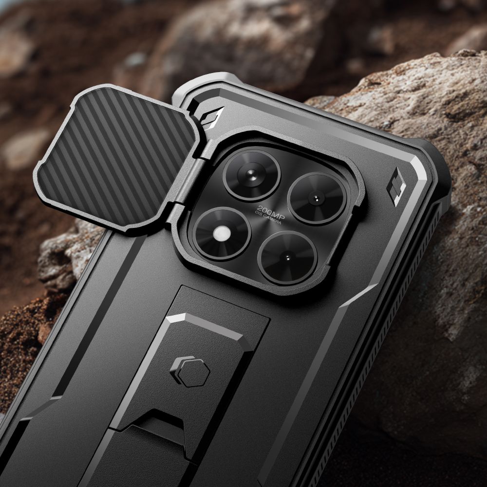iTok webáruház - Tech-Protect Tech-Protect Kevlar Cam+ 2 részes tok Xiaomi Redmi Note 15 Pro 5G készülékhez (fekete) 5 Tech-Protect Kevlar Cam+ 2-set case for Xiaomi Redmi Note 15 Pro 5G (fekete)